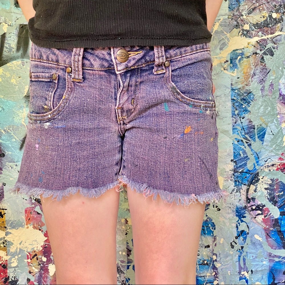Original artist splatter painted shorts